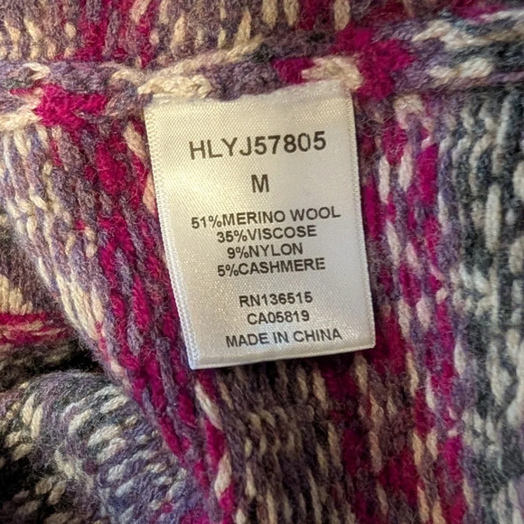 NWOT Harper Lane merino wool cashmere blend Logan Fairisle Sweater medium - Picture 7 of 8